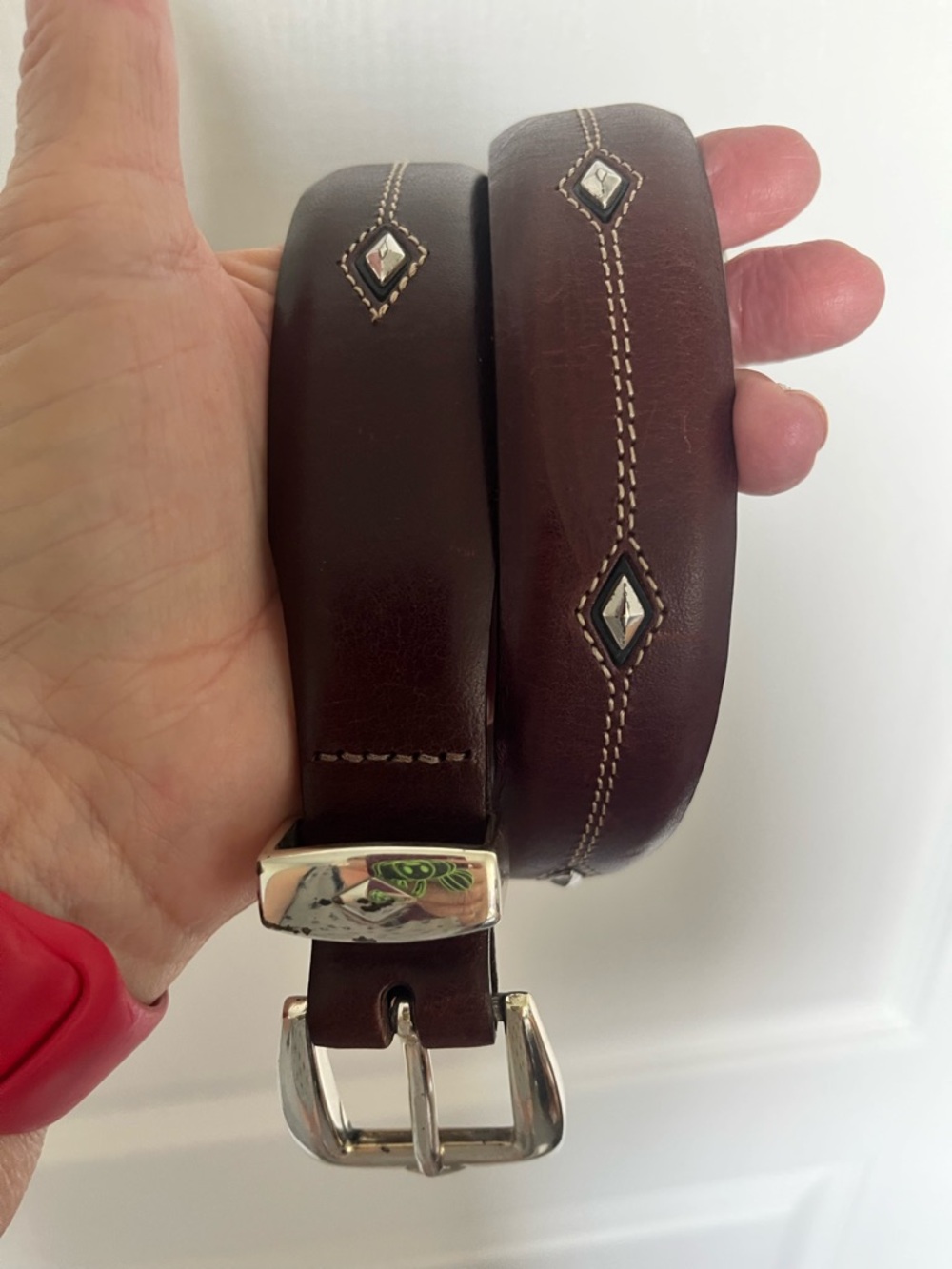 Brighton Women's Belt in Brownwith Silver Buckle
